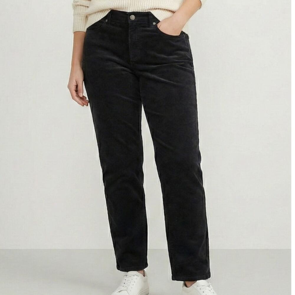 Croft & Barrow 12A Black Soft Corduroy Pants